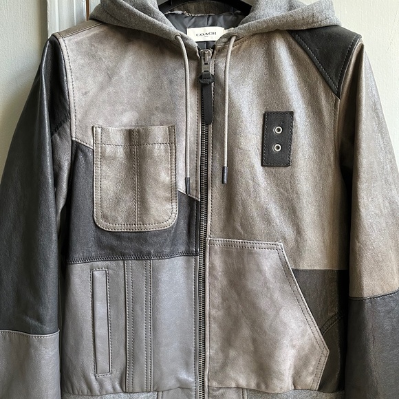 Coach | Pieced Suede Hoodie - Picture 1 of 6